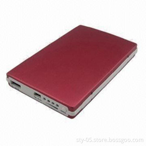 8,000mAh Power Bank for iPad, iPhone, Galaxy Smartphones, with Aluminum Alloy Casing and 2.1A Output